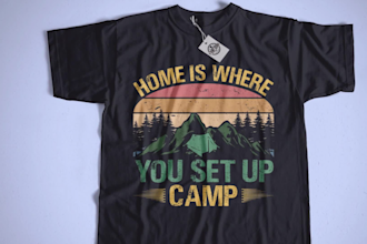 retro vintage t shirt graphic merchandise design outdoor and typography tshirt
