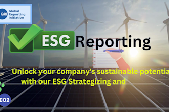 write esg sustainability report, strategy, plan, emissions