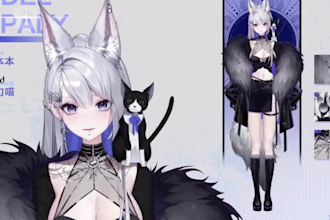 design anime live 2d vtuber model live streaming character rigging vtuber studio