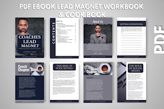 design pdf ebook lead magnet workbook cookbook made in canva