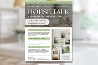 design real estate full year newsletter editable real estate spring newsletter