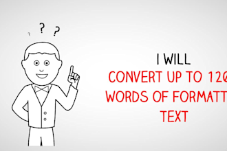 convert texts, psds, jpgs, pdfs etc to HTML codes
