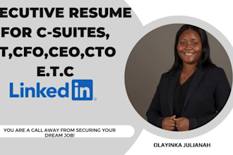 write IT,cto,cfo,CEO  executive resume, cv, cover letter, linkedin in 24 hrs