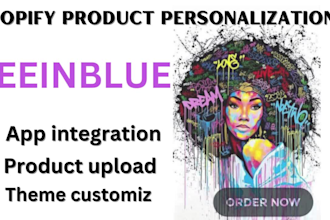 setup shopify product personalization using teeinblue zepto product personalize