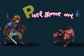 draw 2d pixel game art character 2d pixel art animation retro pixel art sprite
