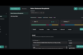 create an ai restaurant receptionist