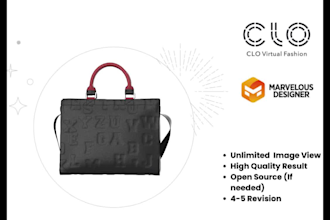 create realistic 3d backpack, handbag, sling bag