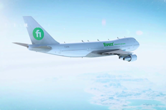 put your logo or text on a flying boeing plane