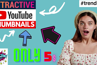 create beautiful youtube thumbnail for you