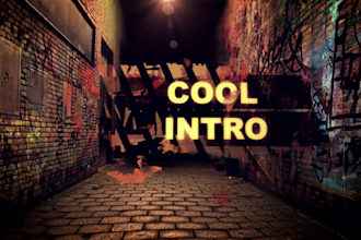 do this cool animated graffiti alley intro with text or logo