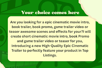 create cinematic book trailers
