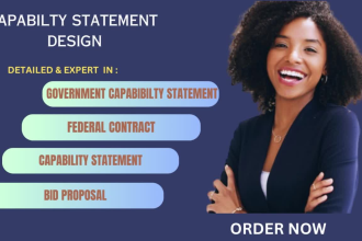 create government contract capability statement, bid proposal writing