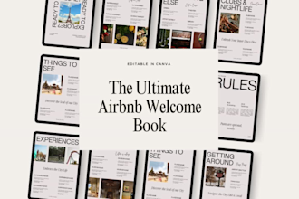 provide a ready to print airbnb welcome book template