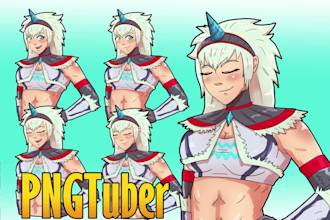 draw pngtuber character model for streaming