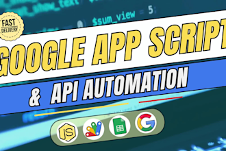 create google apps scripts for automating, sheets, docs, gmail, drive