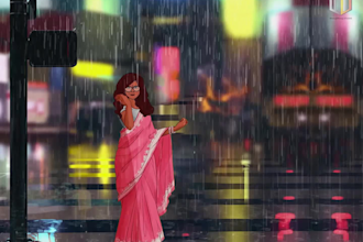 create cozy rain meditation relaxing music lofi loop animation