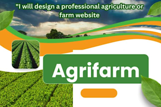 design professional agriculture dairy or farming website for your agric business