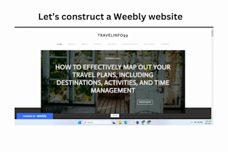 provide create a professional and responsive  weebly, wordpress website or blog