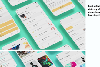 design an educational app or learning web dashboard UI