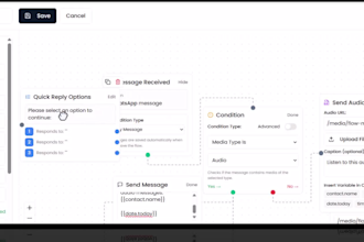 build an ai powered multi channel saas CRM for whatsapp with flow builder