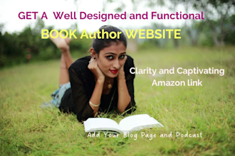 design author website and ebook landing with premium template
