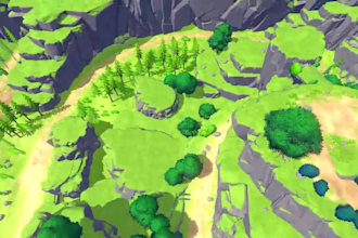 create 3d stylized game environment in unity