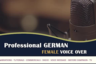 record german female voice over