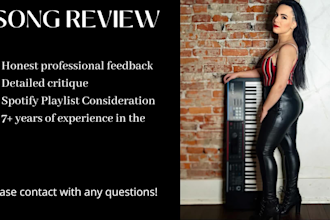review your music and give professional feedback