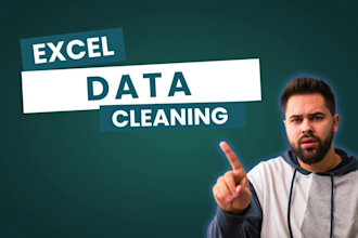 do excel data cleaning, merging, splitting and formatting