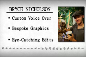 do english male voice over, narration, and character acting