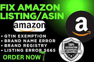 fix amazon brand approval amazon brand registry gtin exemption product listing