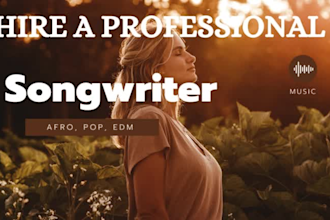 be your female singer gospel singer vocals edm master edm songwriter composition