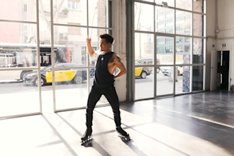 dance with roller skates on your music