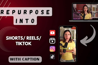 repurpose long videos into youtube shorts, ig reels, tiktoks