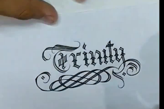 write your name in custom intricate gothic calligraphy