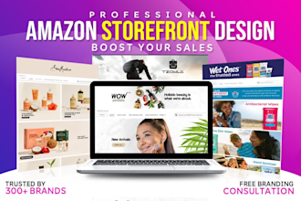 create your amazon store brand and storefront design