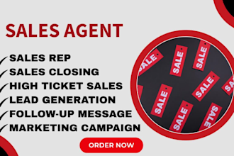 sales agent high ticket sales closer sales representative virtual assistant