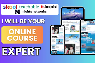 skool online course community mighty network kajabi online course website skool