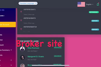 develop secure forex trading website, exchange website, trading app