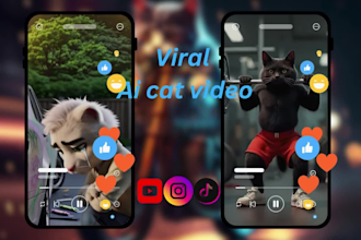 create viral ai cat story videos for youtube tiktok instagram short reels