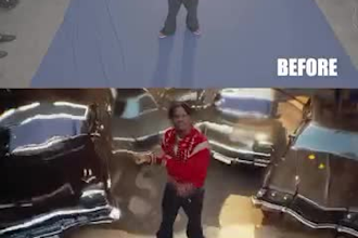 fire effect compositing music video editing change background wire removal