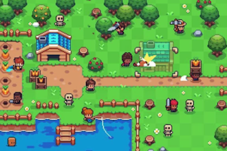 do 2d pixel sprite sheet top down rpg game tile set environment sprite map art