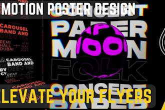 design a motion poster for your music shows and concerts