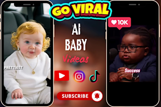 create viral ai baby talking podcast ai baby video podcast, ur look like baby
