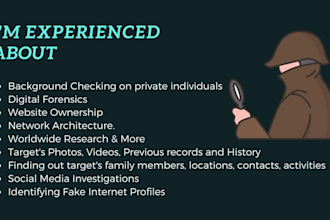 help you to find out any details on your target
