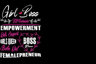 create custom trendy typography men women kids bulk t shirt designs