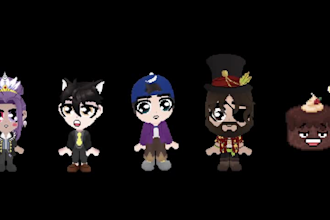 draw and rigged your vtuber model pixel art