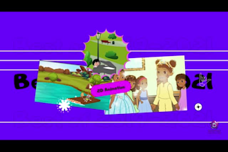 make 2d animation children nursery rhyme or story video