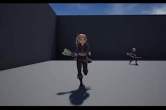 do a 3d game character animation, 3d realistic character in unreal engine, c4d