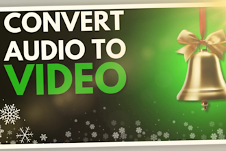 convert your audio to video by adding visuals for youtube